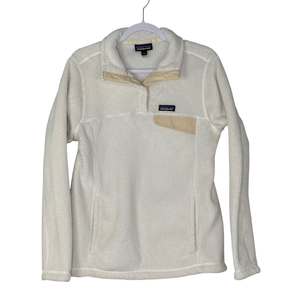 Patagonia Re-Tool Snap-T Pullover Womens Thermal Fleece Ivory Size L